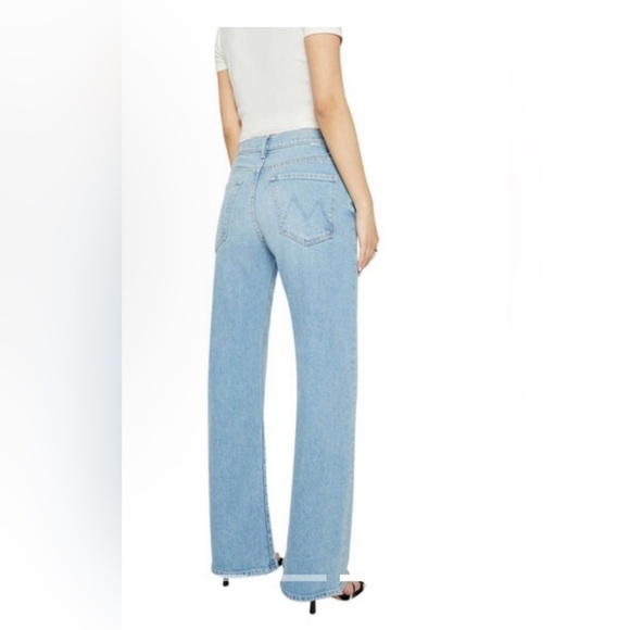 MOTHER Light Blue Wide Leg Flare Jeans - Picture 2 of 10